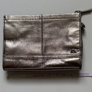 The Sak Iris Metallic Leather Soft Gold Clutch purse